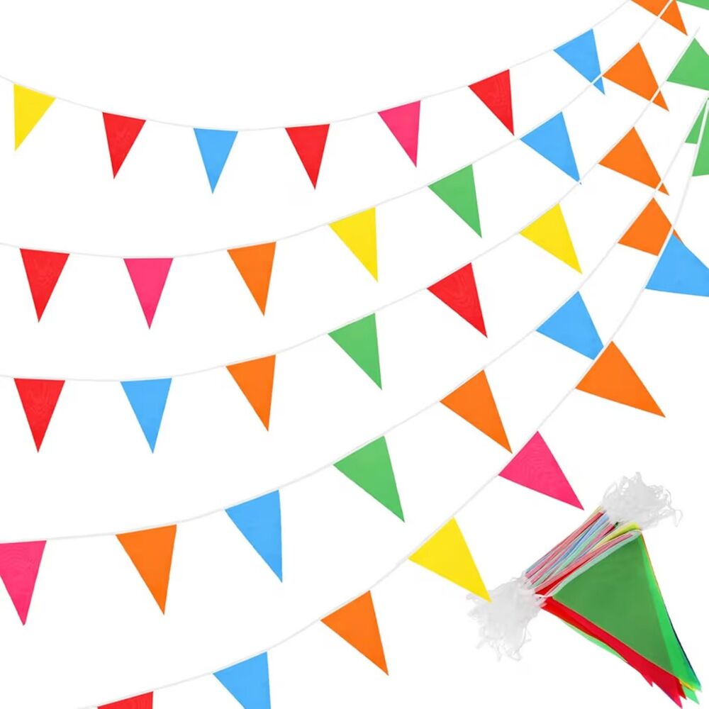 400 Ft Multicolor Pennant Banner Flags NEW